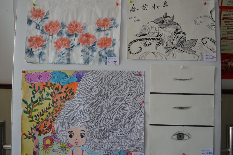 双菱中学举办"春天的畅想"学生美术作品展