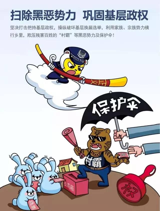 “扫黑除恶专项斗争”一组漫画学会扫黑除恶小知识